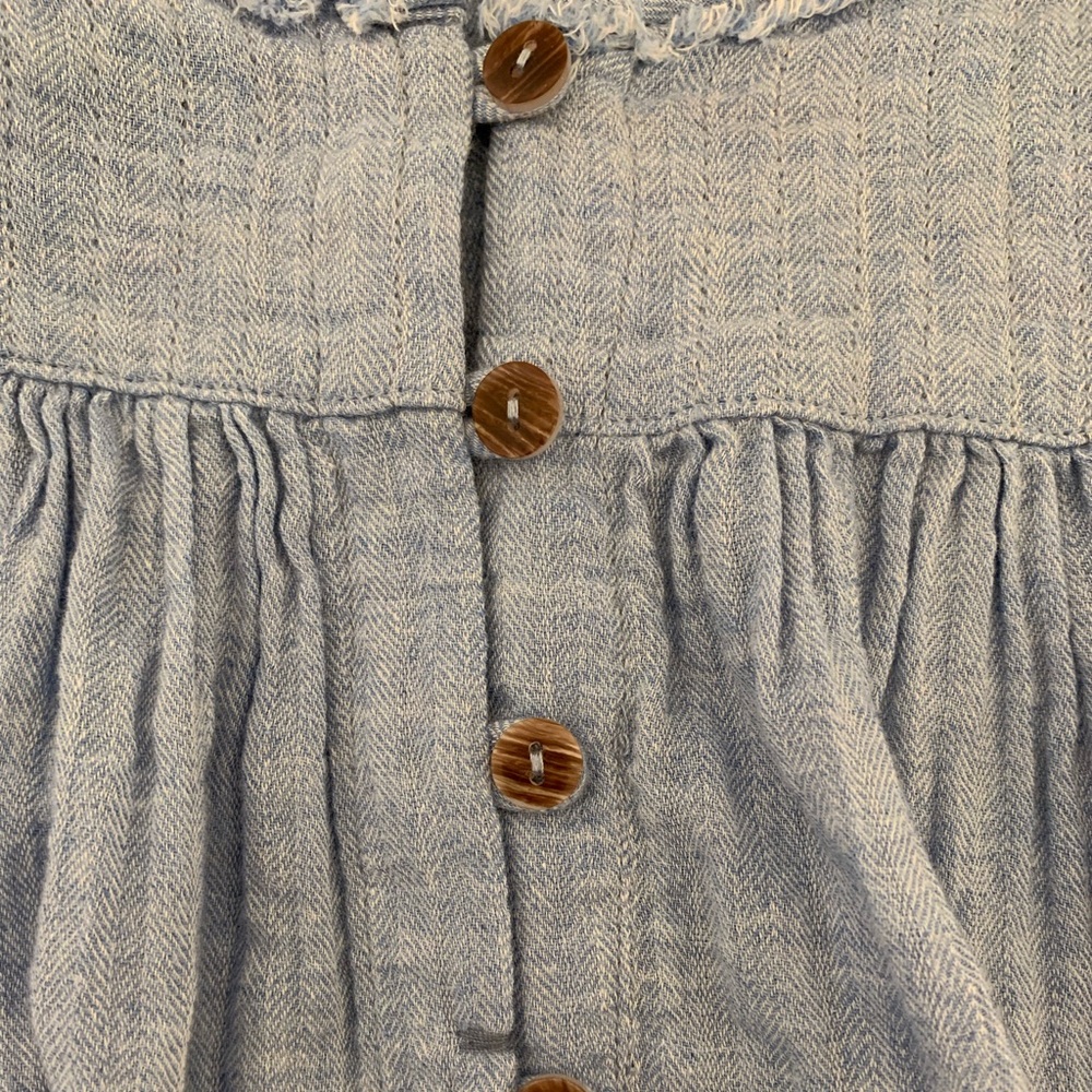 NWT Free People Sand Dune Henley (light blue) size small - Picture 7 of 8